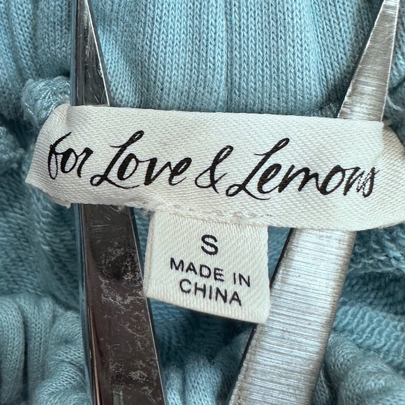 For Love and Lemons Baby Blue Harper Sweat Shorts [Q8] - Picture 9 of 11